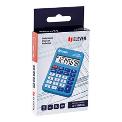 Eleven Kalkulator LC-110NR-BL, niebieska, kieszonkowy, 8 miejsc