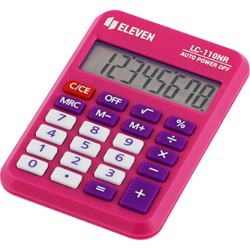Eleven Kalkulator LC-110NR-PK, różowa, kieszonkowy, 8 miejsc