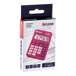 Eleven Kalkulator LC-110NR-PK, różowa, kieszonkowy, 8 miejsc
