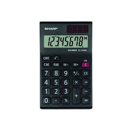 Sharp Kalkulator EL-310ANWH, czarno-biały, biurkowy, 8 miejsc