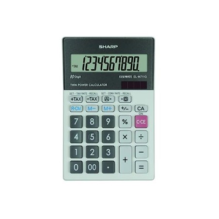 Sharp Kalkulator EL-M711GGY, szara, biurkowy, 10 miejsc