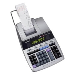Canon Kalkulator MP1211-LTSC, srebrna, biurkowy z drukarą, 12 miejsc, zasilanie z sieci, podtrzymanie bateryjne
