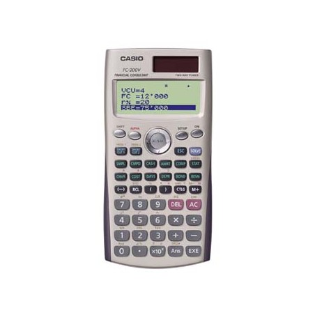 Kalkulator Casio, FC 200 V, biała, finansowy z 4-rzędowym wyświetlaczem