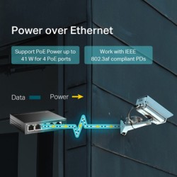 TP-LINK switch TL-SF1005LP PoE(4- porty), 100Mbps, auto MDI/MDIX