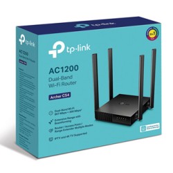 TP-LINK router Archer C54 2.4GHz i 5GHz, extender/ wzmacniacz, access point, IPv6, 1200Mbps, stały Antena 802.11ac, Kontrola rod
