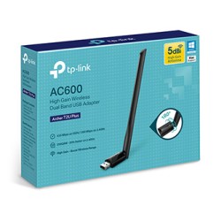 TP-LINK USB klient Archer T2U Plus 2.4GHz i 5GHz, IPv6, 600Mbps, zewnętrzna Antena 802.11ac, 5dBi antena