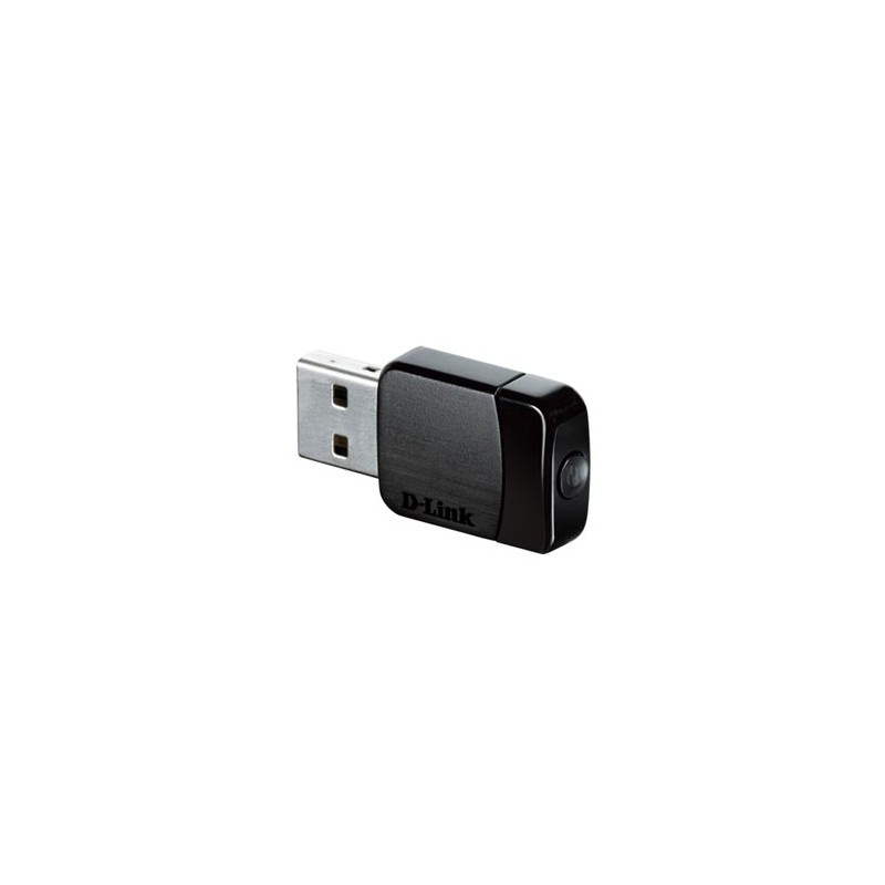 D-LINK USB klient DWA-171 2.4GHz i 5GHz, IPv6, 433Mbps, zintegrowana Antena 802.11ac, Ultra szybki adapter USB, EOL