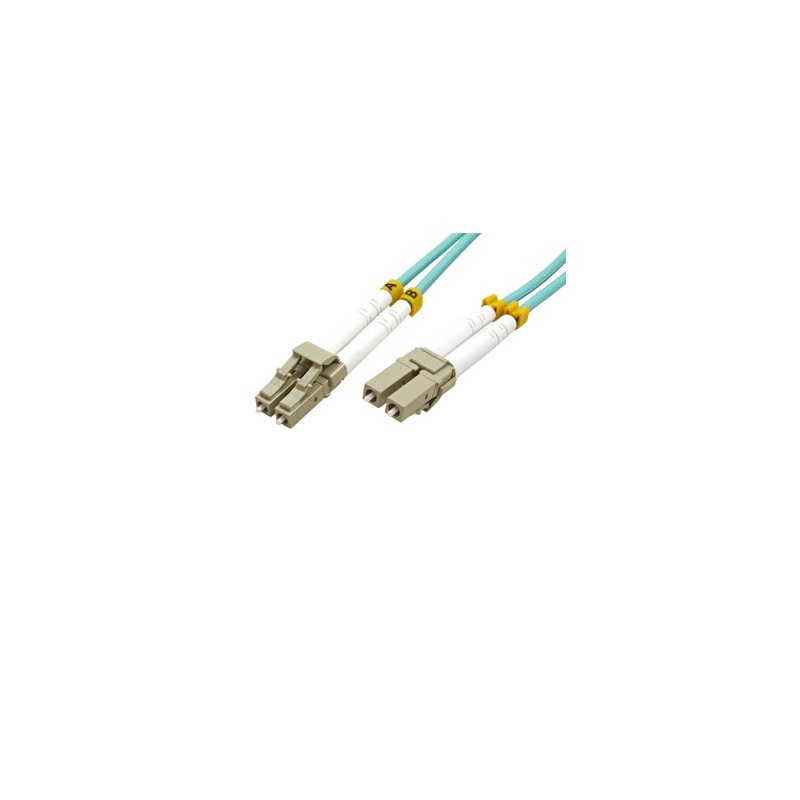 Optyczny Patch Cord Multi mod (50/125), LC-LC - 3m, niebiesko-zielony, economy, EOL