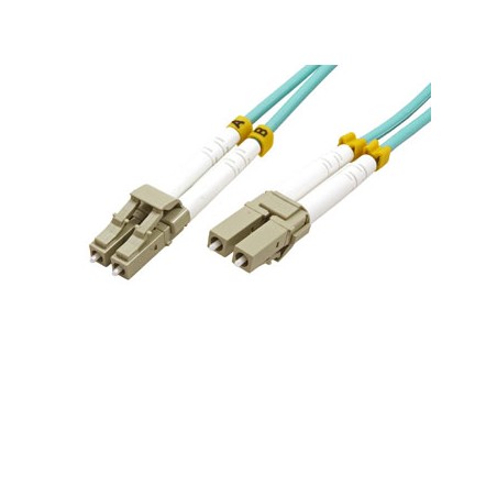Optyczny Patch Cord Multi mod (50/125), LC-LC - 3m, niebiesko-zielony, economy, EOL