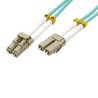 Optyczny Patch Cord Multi mod (50/125), LC-LC - 15m, niebiesko-zielony, economy, EOL