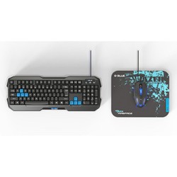 Dla gracza fotel E-blue AUROZA, czerwona, podświetlona, + zestaw gamingowy Polygon