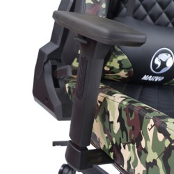 Dla gracza fotel Marvo CH-134, czarna, zagłówek i poduszka lędźwiowa, EOL