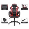 Dziecięcy gamingowy fotel Red Fighter C6, czarno-czerwona