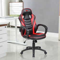 Dziecięcy gamingowy fotel Red Fighter C6, czarno-czerwona