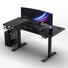 ULTRADESK Biurko dla gracza LEVEL V2, 140x68cm, 72-117cm, elektycznie regulowany