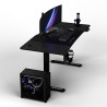 ULTRADESK Biurko dla gracza LEVEL V2, 140x68cm, 72-117cm, elektycznie regulowany
