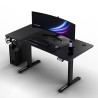 ULTRADESK Biurko dla gracza LEVEL V2, 140x68cm, 72-117cm, elektycznie regulowany