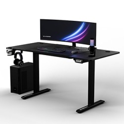 ULTRADESK Biurko dla gracza LEVEL V2, 140x68cm, 72-117cm, elektycznie regulowany