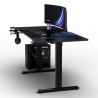 ULTRADESK Biurko dla gracza LEVEL V2 BLUE, 140x68cm, 72-117cm, elektycznie regulowany