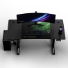 ULTRADESK Biurko dla gracza LEVEL V2 GREEN, 140x68cm, 72-117cm, elektycznie regulowany