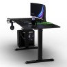 ULTRADESK Biurko dla gracza LEVEL V2 GREEN, 140x68cm, 72-117cm, elektycznie regulowany