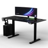ULTRADESK Biurko dla gracza LEVEL V2 GREEN, 140x68cm, 72-117cm, elektycznie regulowany