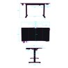 ULTRADESK Biurko dla gracza LEVEL V2 GREEN, 140x68cm, 72-117cm, elektycznie regulowany