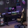 ULTRADESK Biurko dla gracza LEVEL V2 GREEN, 140x68cm, 72-117cm, elektycznie regulowany