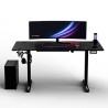 ULTRADESK Biurko dla gracza LEVEL V2 RED, 140x68cm, 72-117cm, elektycznie regulowany