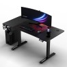 ULTRADESK Biurko dla gracza LEVEL V2 RED, 140x68cm, 72-117cm, elektycznie regulowany