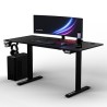 ULTRADESK Biurko dla gracza LEVEL V2 RED, 140x68cm, 72-117cm, elektycznie regulowany