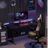 ULTRADESK Biurko dla gracza LEVEL V2 RED, 140x68cm, 72-117cm, elektycznie regulowany