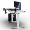 ULTRADESK Biurko dla gracza LEVEL V2 WHITE, 140x68cm, 72-117cm, elektycznie regulowany
