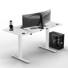 ULTRADESK Biurko dla gracza LEVEL V2 WHITE, 140x68cm, 72-117cm, elektycznie regulowany