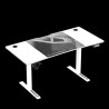 ULTRADESK Biurko dla gracza LEVEL V2 WHITE, 140x68cm, 72-117cm, elektycznie regulowany