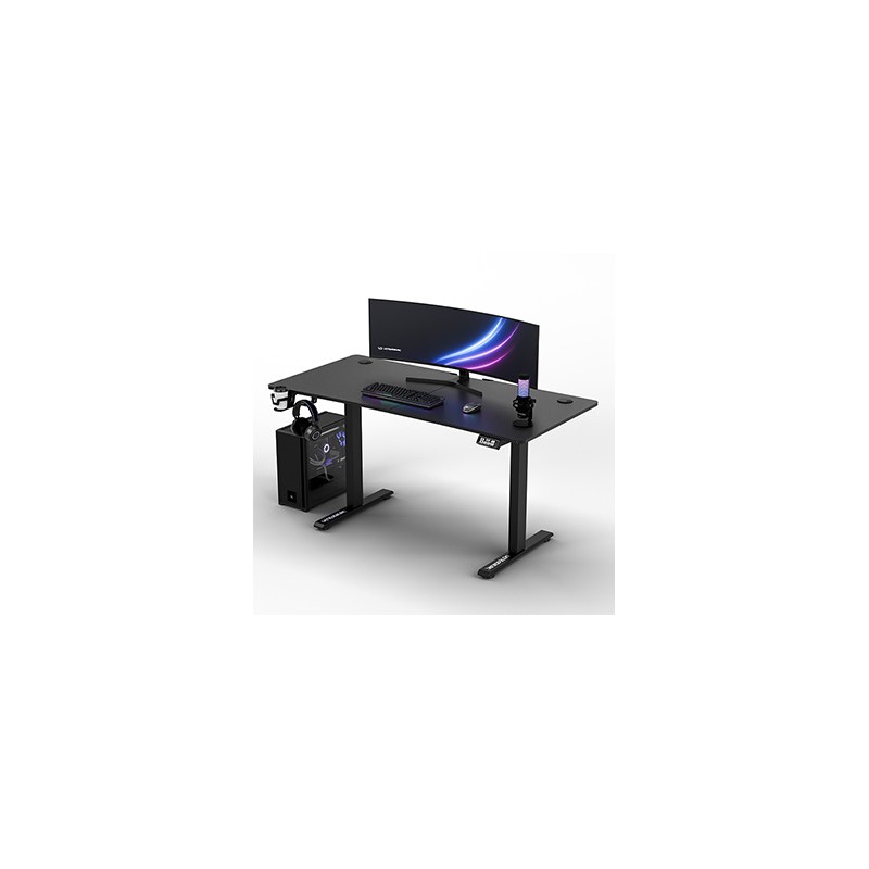 ULTRADESK Biurko dla gracza LEVEL V2, 140x68cm, 72-117cm, elektycznie regulowany, bez podkładki