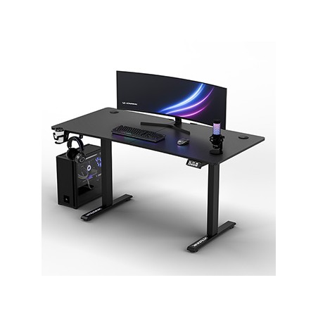 ULTRADESK Biurko dla gracza LEVEL V2, 140x68cm, 72-117cm, elektycznie regulowany, bez podkładki