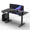 ULTRADESK Biurko dla gracza LEVEL V2, 140x68cm, 72-117cm, elektycznie regulowany, bez podkładki