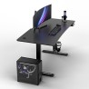 ULTRADESK Biurko dla gracza LEVEL V2, 140x68cm, 72-117cm, elektycznie regulowany, bez podkładki