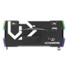 ULTRADESK Biurko dla gracza FORCE SNOW - białe, 166x70 cm, 66-86 cm, 5 poziomów wysokości, z podkładką pod mysz XXL, podświetlen