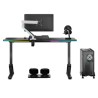 ULTRADESK Biurko dla gracza IRON BLACK, 132,5x60,5 cm, 71-81  cm, mechaniczna regulacja wysokości