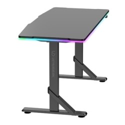 ULTRADESK Biurko dla gracza IRON BLACK, 132,5x60,5 cm, 71-81  cm, mechaniczna regulacja wysokości