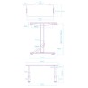 ULTRADESK Biurko dla gracza IRON BLACK, 132,5x60,5 cm, 71-81  cm, mechaniczna regulacja wysokości