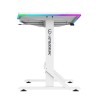 ULTRADESK Biurko dla gracza IRON WHITE, 132,5x60,5 cm, 71-81  cm, mechaniczna regulacja wysokości