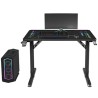 ULTRADESK Biurko dla gracza FREEZE V2, 109x69 cm, 75 cm, powierzchnia ze szkła hartowanego ULTRA-GLASS