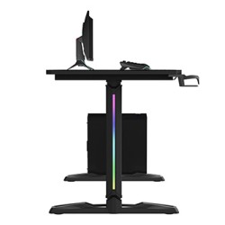 ULTRADESK Biurko dla gracza FREEZE V2, 109x69 cm, 75 cm, powierzchnia ze szkła hartowanego ULTRA-GLASS