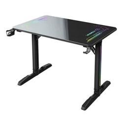 ULTRADESK Biurko dla gracza FREEZE V2, 109x69 cm, 75 cm, powierzchnia ze szkła hartowanego ULTRA-GLASS