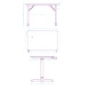 ULTRADESK Biurko dla gracza FREEZE V2, 109x69 cm, 75 cm, powierzchnia ze szkła hartowanego ULTRA-GLASS