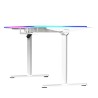 ULTRADESK Biurko dla gracza QUEST, 140x70cm, 72-120cm, biały-biały
