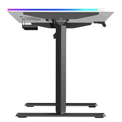 ULTRADESK Biurko dla gracza QUEST, 140x70cm, 72-120cm, czarno-biały
